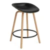 Normann Copenhagen - Mat Barstool 65 cm Front Upholstery Seaweed Beech/Black - Ultra 41599