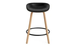 Normann Copenhagen - Mat Barstool 65 cm Front Upholstery Seaweed Beech/Black - Ultra 41599