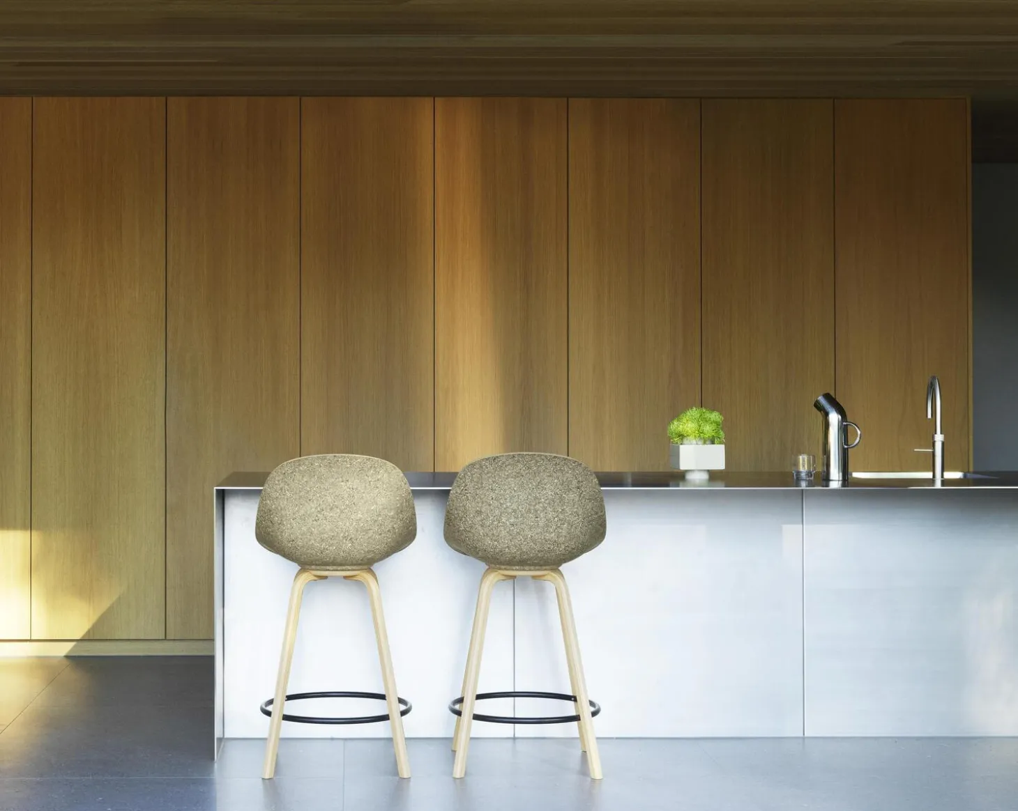Normann Copenhagen - Mat Bar Chair 65 cm Beech/Cream - Seaweed
