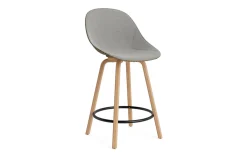Normann Copenhagen - Mat Bar Chair 65 cm Front Upholstery Seaweed Beech/Black - Remix 133