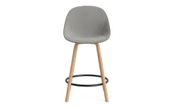 Normann Copenhagen - Mat Bar Chair 65 cm Front Upholstery Seaweed Beech/Black - Remix 133
