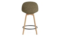 Normann Copenhagen - Mat Bar Chair 65 cm Front Upholstery Seaweed Beech/Black - Remix 133