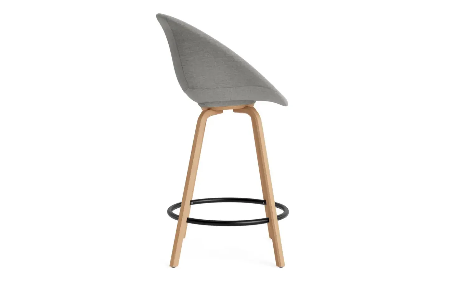 Normann Copenhagen - Mat Bar Armchair 65 cm Full Upholstery Beech/Black - Remix 133