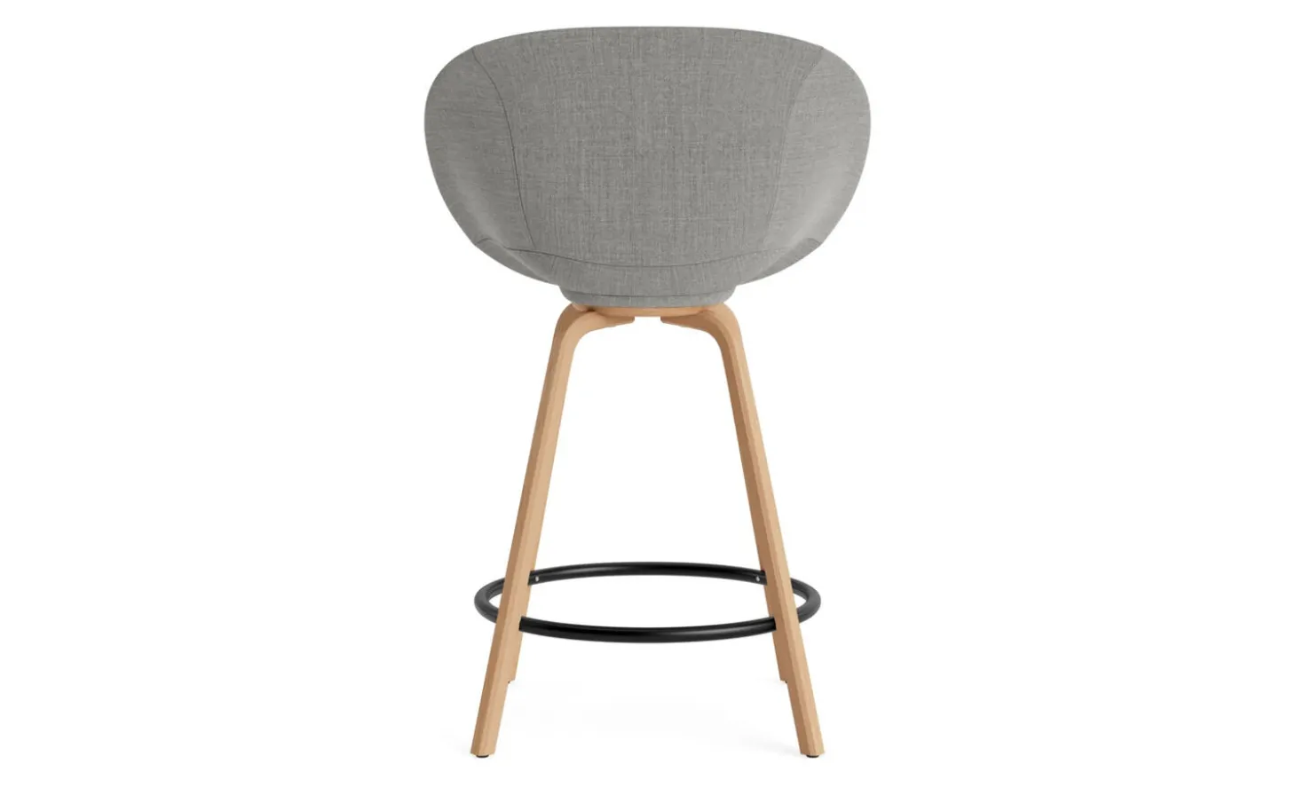 Normann Copenhagen - Mat Bar Armchair 65 cm Full Upholstery Beech/Black - Remix 133