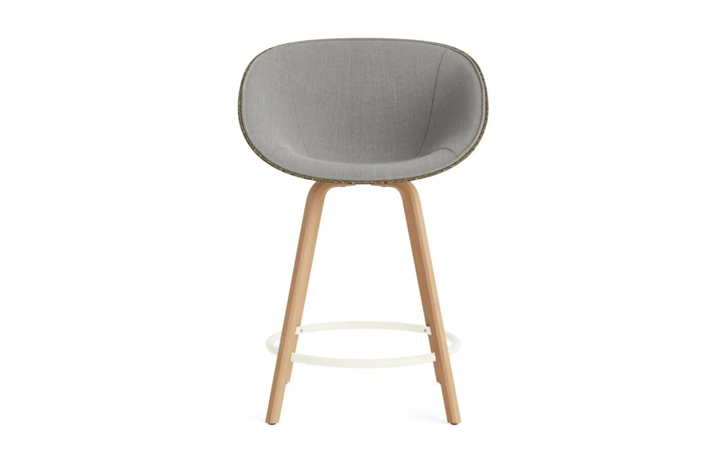Normann Copenhagen - Mat Bar Armchair 65 cm Front Upholstery Seaweed Beech/Cream - Remix 133