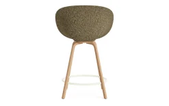 Normann Copenhagen - Mat Bar Armchair 65 cm Front Upholstery Seaweed Beech/Cream - Remix 133