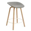 Normann Copenhagen - Mat Barstool 65 cm Front Upholstery Seaweed Beech/Cream - Remix 133