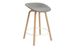 Normann Copenhagen - Mat Barstool 65 cm Front Upholstery Seaweed Beech/Cream - Remix 133
