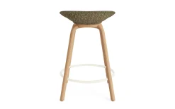 Normann Copenhagen - Mat Barstool 65 cm Front Upholstery Seaweed Beech/Cream - Remix 133