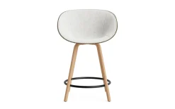 Normann Copenhagen - Mat Bar Armchair 65 cm Front Upholstery Seaweed Beech/Black - Hallingdal 110