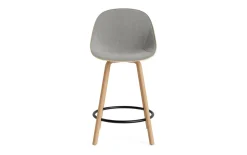 Normann Copenhagen - Mat Bar Chair 65 cm Front Upholstery Hemp Beech/Black - Remix 133