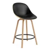 Normann Copenhagen - Mat Bar Chair 65 cm Front Upholstery Hemp Beech/Black - Ultra 41599
