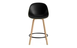 Normann Copenhagen - Mat Bar Chair 65 cm Front Upholstery Hemp Beech/Black - Ultra 41599
