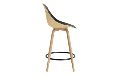 Normann Copenhagen - Mat Bar Chair 65 cm Front Upholstery Hemp Beech/Black - Ultra 41599