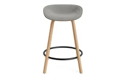 Normann Copenhagen - Mat Barstool 65 cm Front Upholstery Seaweed Beech/Black - Remix 133