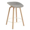 Normann Copenhagen - Mat Barstool 65 cm Front Upholstery Hemp Beech/Cream - Remix 133