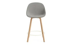 Normann Copenhagen - Mat Bar Chair 65 cm Front Upholstery Seaweed Beech/Cream - Remix 133