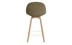 Normann Copenhagen - Mat Bar Chair 65 cm Front Upholstery Seaweed Beech/Cream - Remix 133