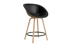 Normann Copenhagen - Mat Bar Armchair 65 cm Front Upholstery Seaweed Beech/Black - Ultra 41599