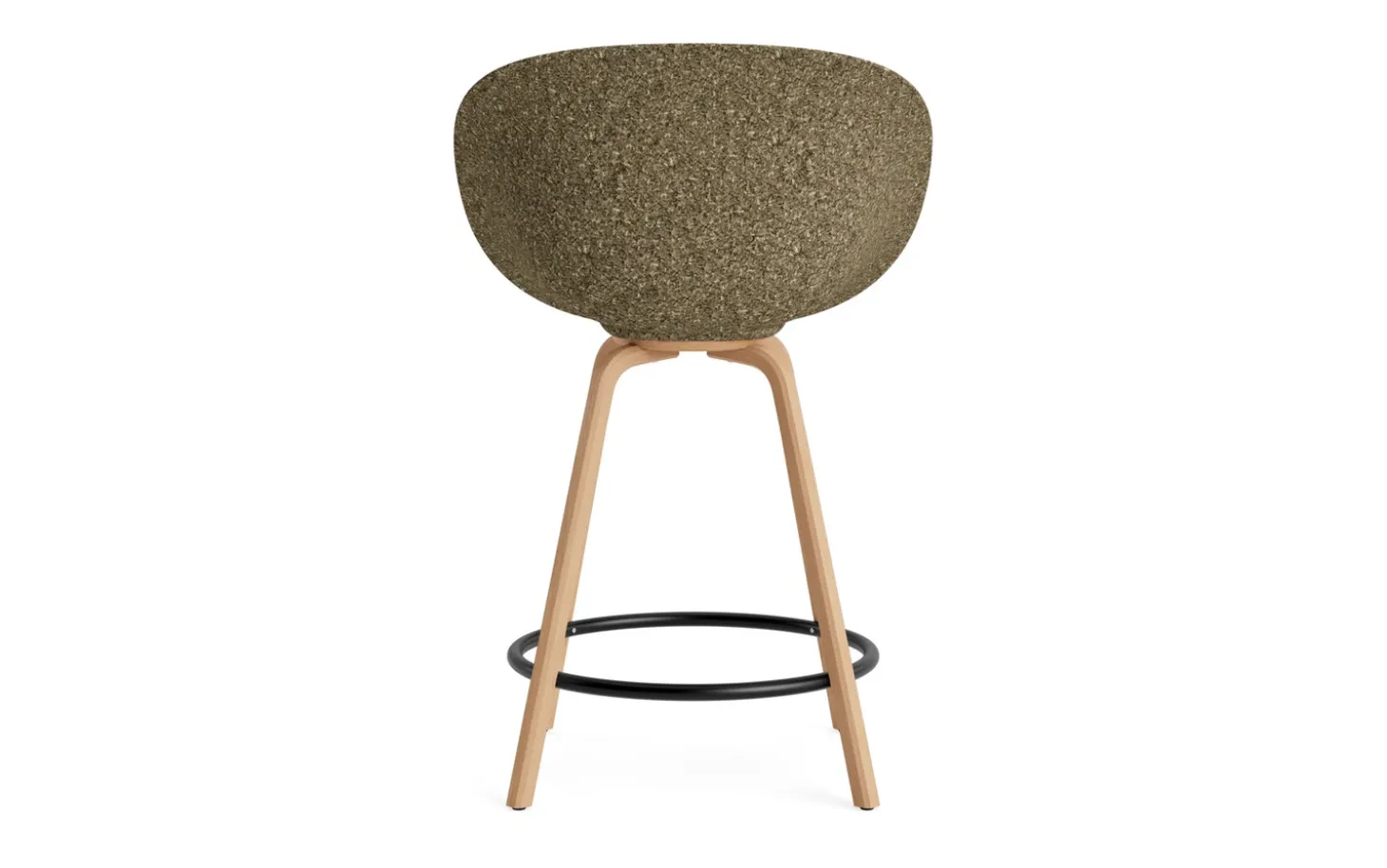 Normann Copenhagen - Mat Bar Armchair 65 cm Front Upholstery Seaweed Beech/Black - Ultra 41599