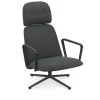 Normann Copenhagen - Pad Lounge Chair High Swivel Black Alu