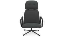 Normann Copenhagen - Pad Lounge Chair High Swivel Black Alu