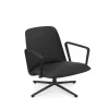 Normann Copenhagen - Pad Lounge Chair Low Swivel Black Alu