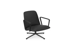 Normann Copenhagen - Pad Lounge Chair Low Swivel Black Alu