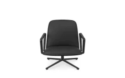 Normann Copenhagen - Pad Lounge Chair Low Swivel Black Alu