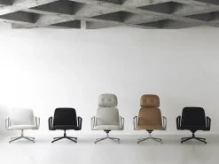 Normann Copenhagen - Pad Lounge Chair Low Swivel Black Alu