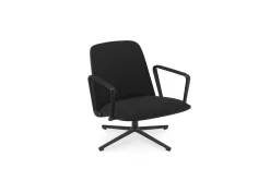 Normann Copenhagen - Pad Lounge Chair Low Swivel Black Alu