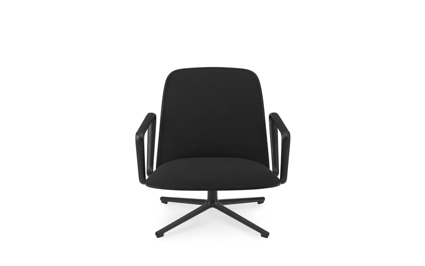 Normann Copenhagen - Pad Lounge Chair Low Swivel Black Alu