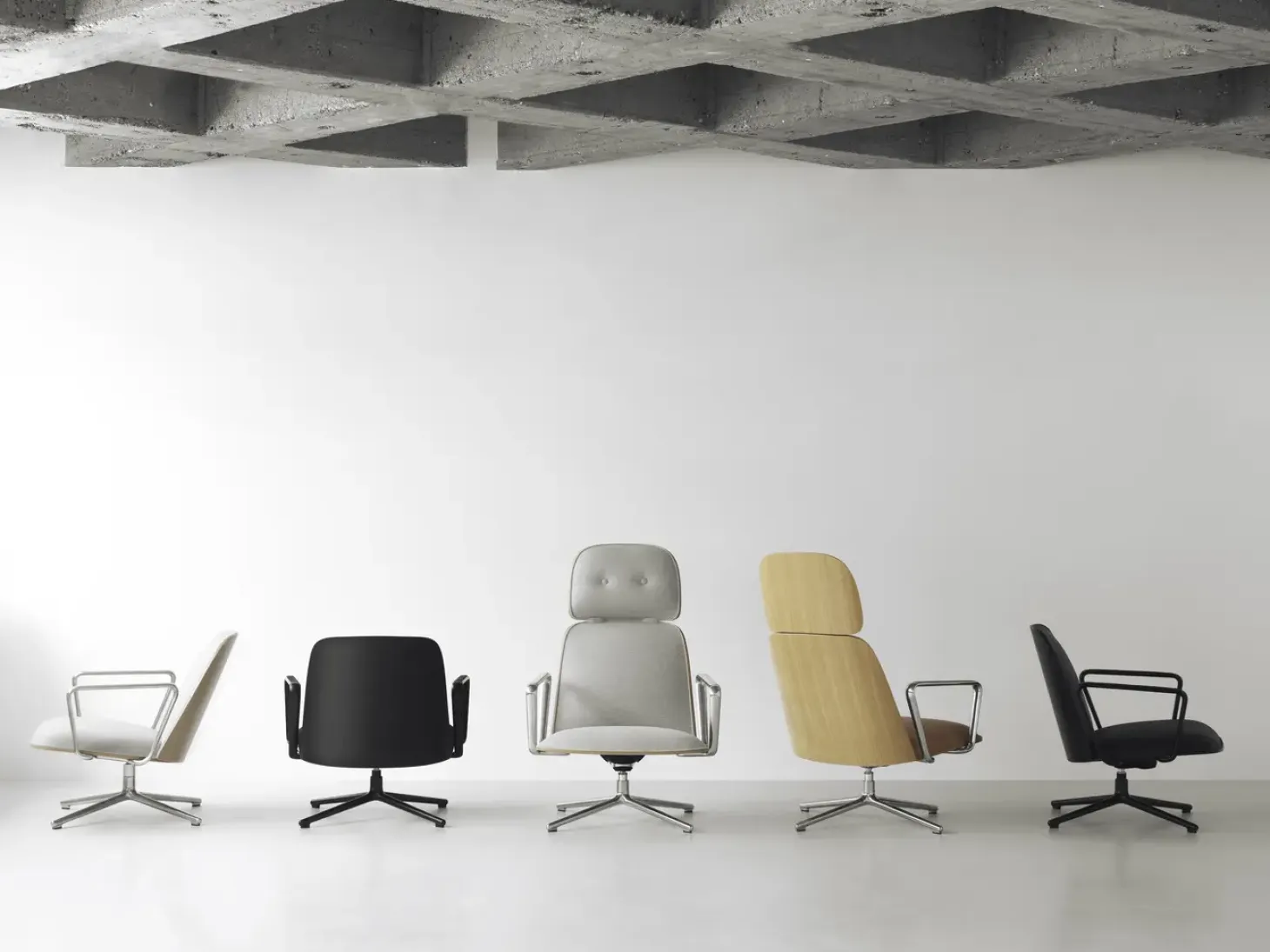 Normann Copenhagen - Pad Lounge Chair Low Swivel Black Alu