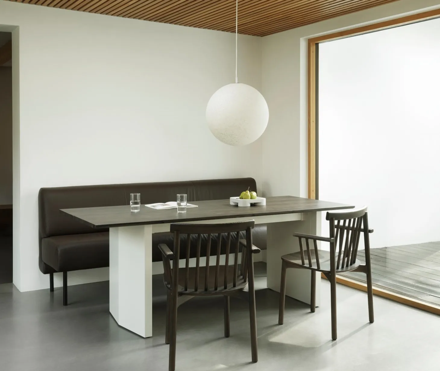 Normann Copenhagen - Panel Table 90 x 250 cm Cream - mørkebrun