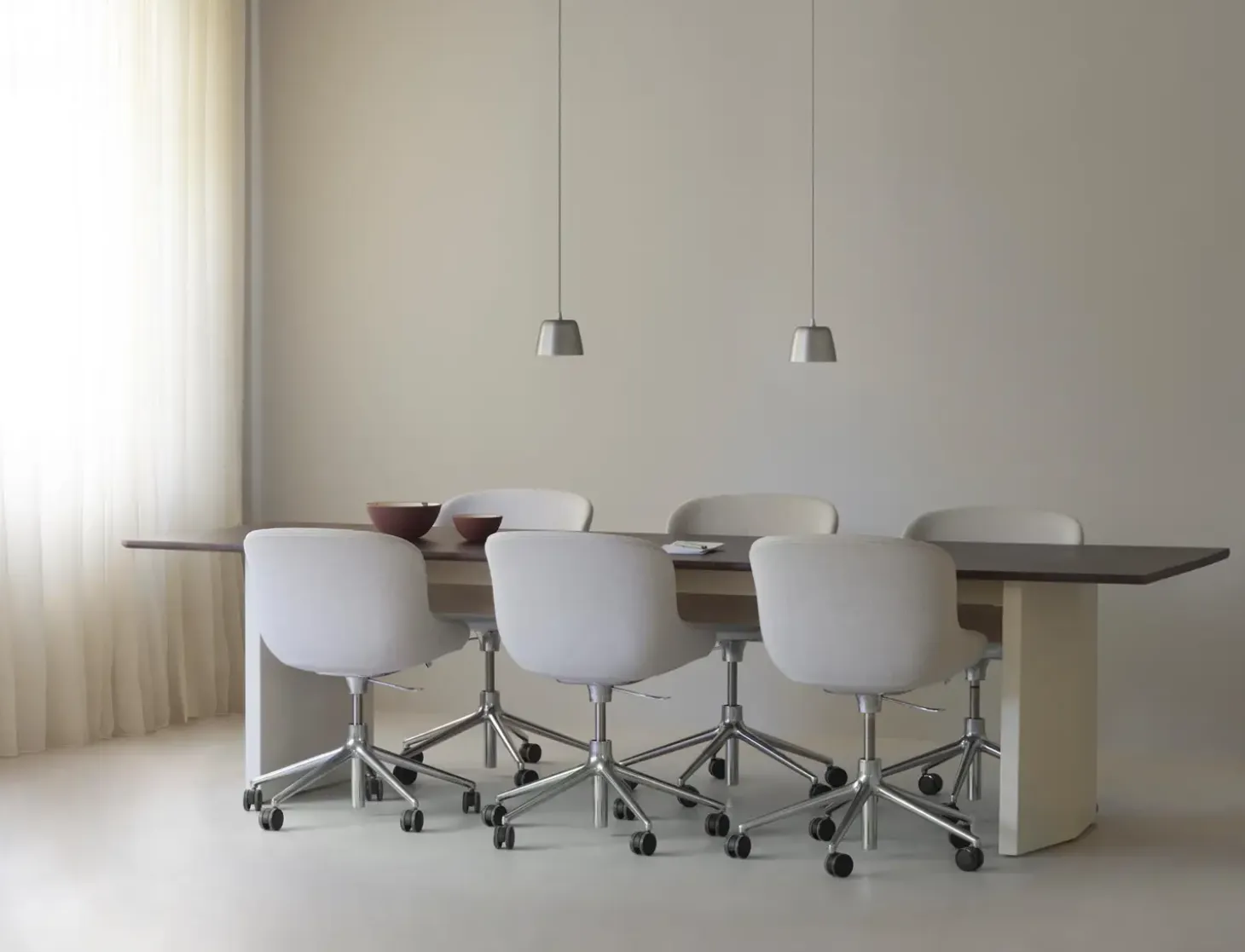 Normann Copenhagen - Panel Table 90 x 300 cm Cream - mørkebrun