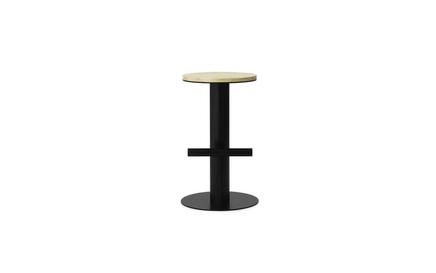 Normann Copenhagen - Pole Barstool 65 cm - Pine/Black