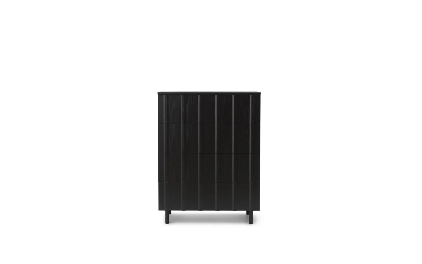 Normann Copenhagen - Rib kommode m. 4 skuffer - sort