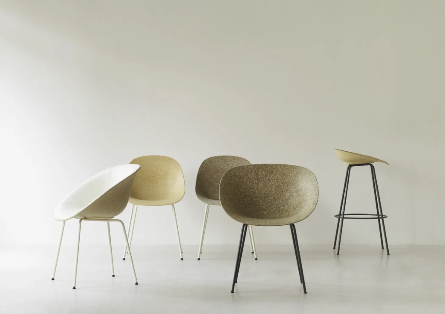 Normann Copenhagen - Spisebordsstol - Mat Chair - Hemp - Creme/Stål