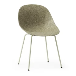 Normann Copenhagen - Spisebordsstol - Mat Chair - Seaweed - Creme/Stål