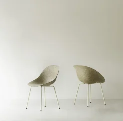 Normann Copenhagen - Spisebordsstol - Mat Chair - Seaweed - Creme/Stål