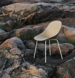 Normann Copenhagen - Spisebordsstol - Mat Chair - Seaweed - Creme/Stål