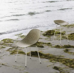 Normann Copenhagen - Spisebordsstol - Mat Chair - Seaweed - Creme/Stål