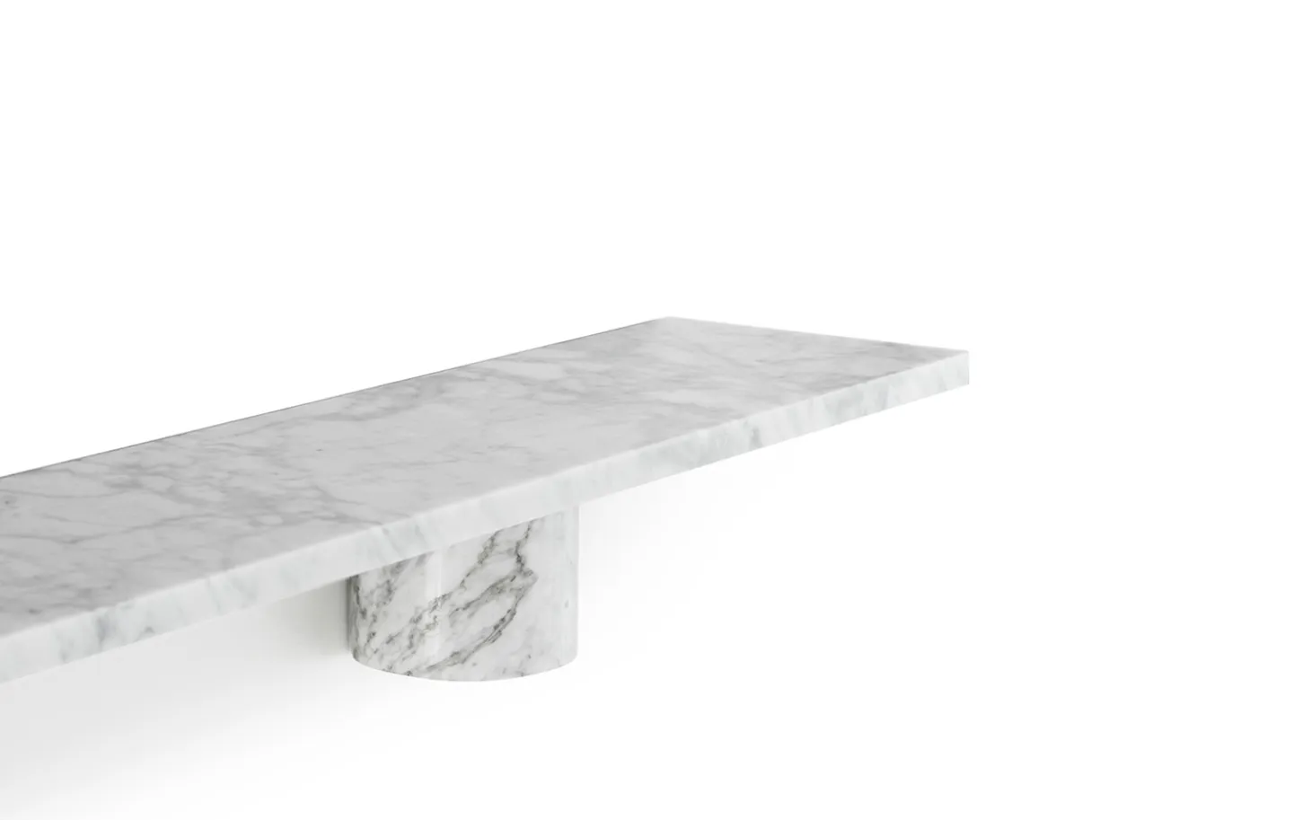 Normann Copenhagen - Sten Hylde - 120 cm - hvid marmor