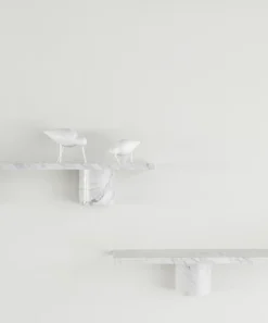 Normann Copenhagen - Sten Hylde - 120 cm - hvid marmor