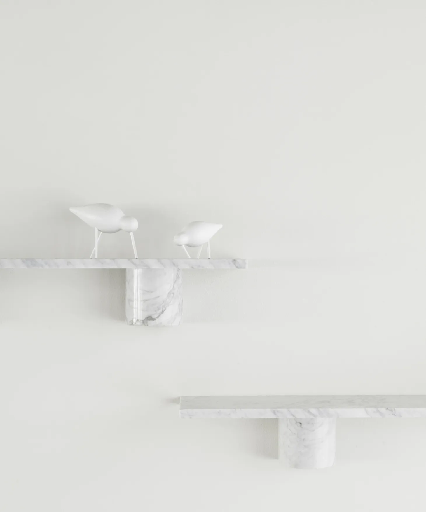 Normann Copenhagen - Sten Hylde - 120 cm - hvid marmor