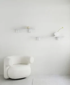 Normann Copenhagen - Sten Hylde - 120 cm - hvid marmor