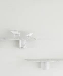 Normann Copenhagen - Sten Hylde - 80 cm - hvid marmor