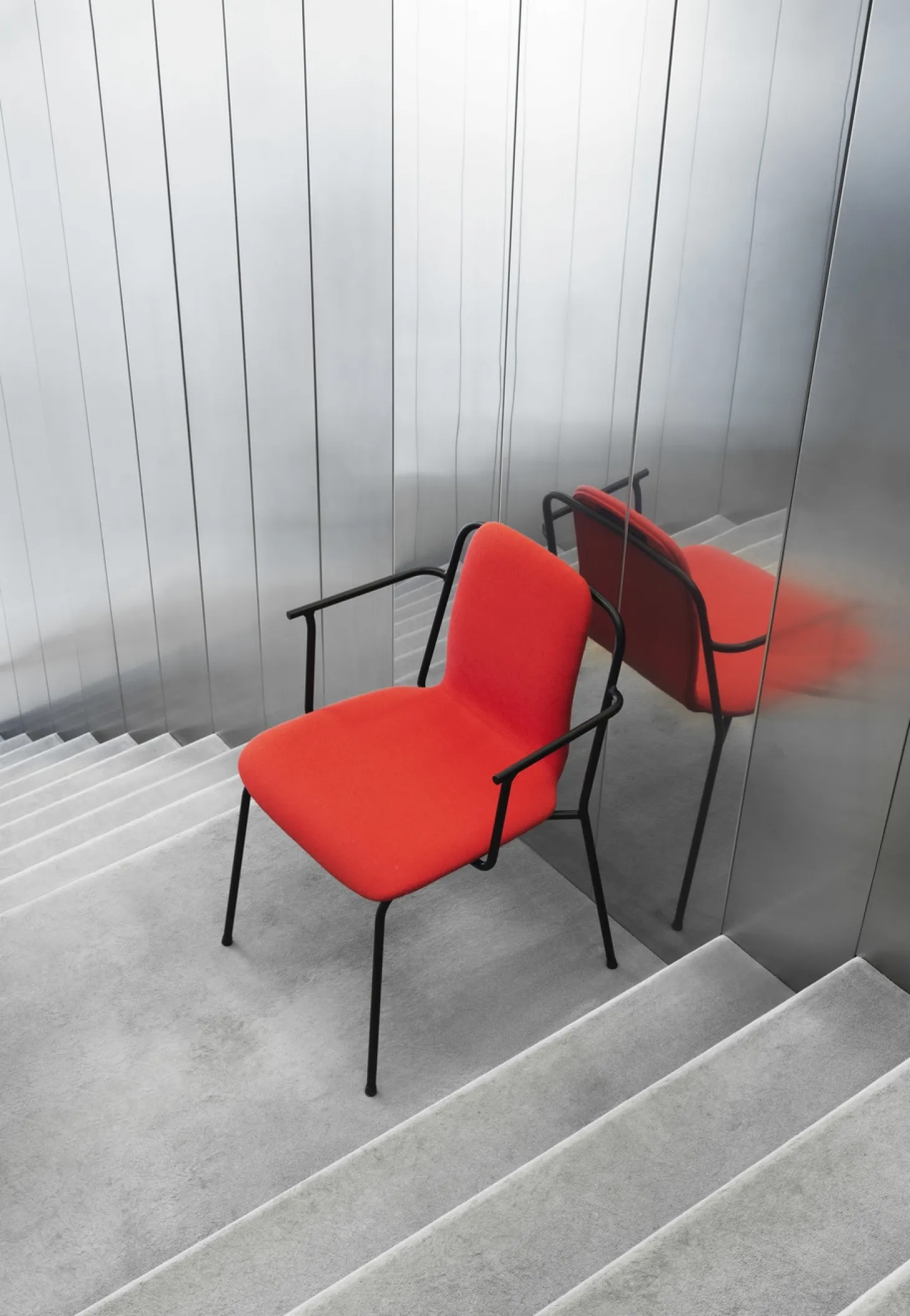 Normann Copenhagen - Studio Armchair Full Upholstery Black Steel