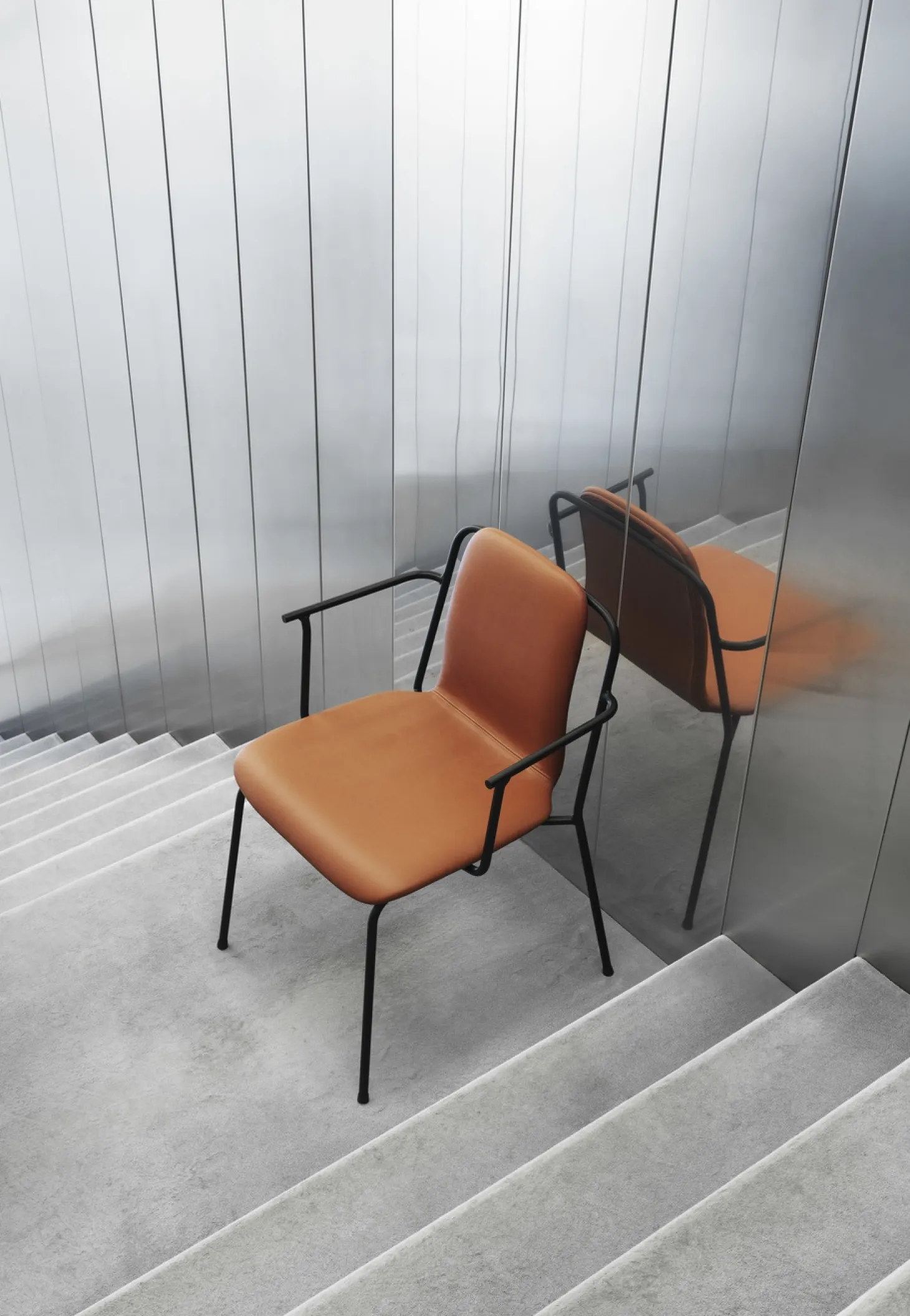 Normann Copenhagen - Studio Armchair Full Upholstery Black Steel