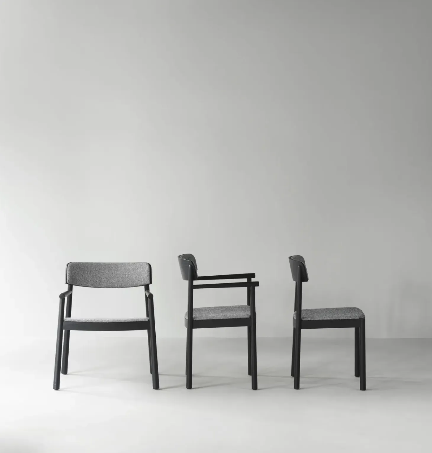 Normann Copenhagen - Timb Lounge Armchair Upholstery Black / Hallingdal 166